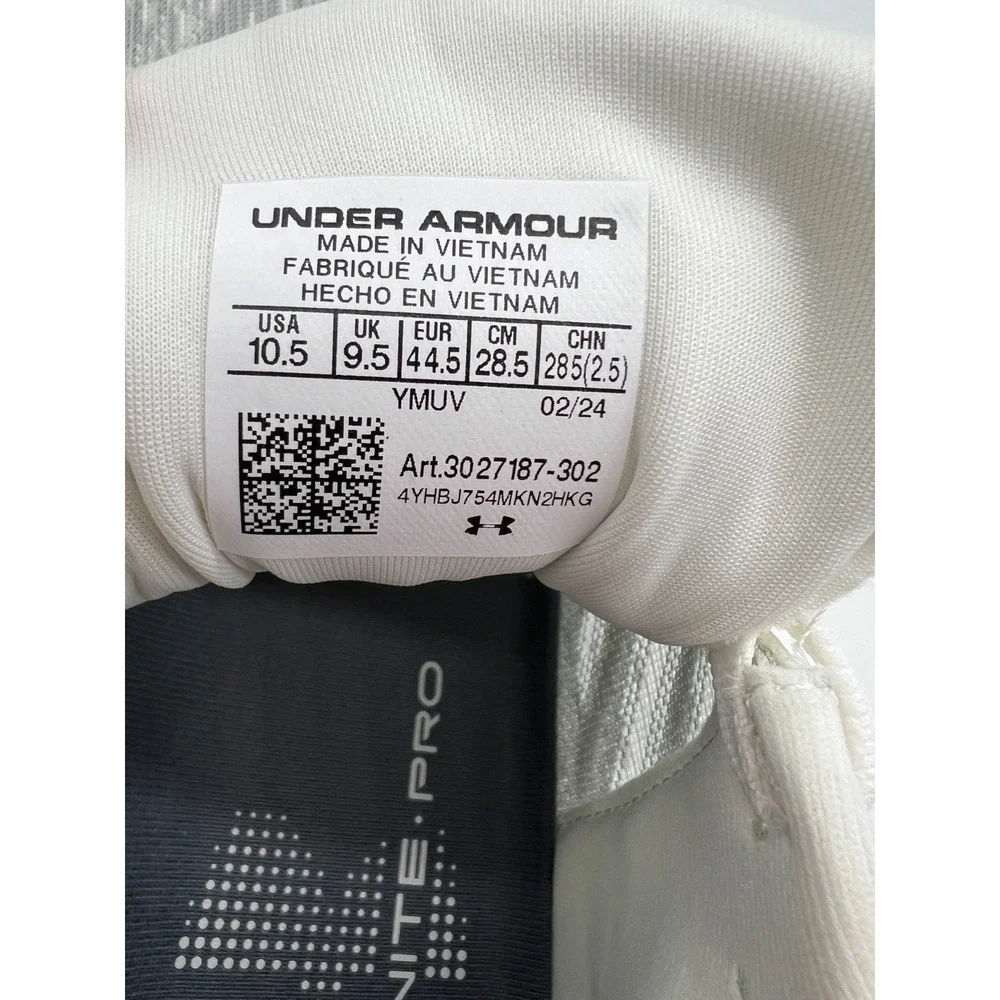 Under Armour HOVR Infinite Pro Breeze White Quartz 3027187-302 Men 10.5.
